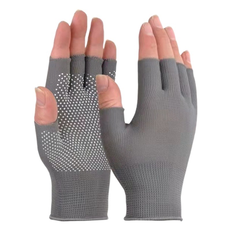 Guantes de pesca, embalaje exprés, medio dedo, protector solar de verano, modelos finos para hombres y mujeres, guantes dispensadores de nailon antideslizantes transpirables