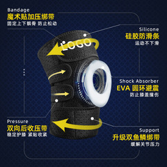 Sports knee pads with EVA silicone pads for patella and meniscus protection, spring-loaded knee pads, professional breathable and anti-slip knee pads