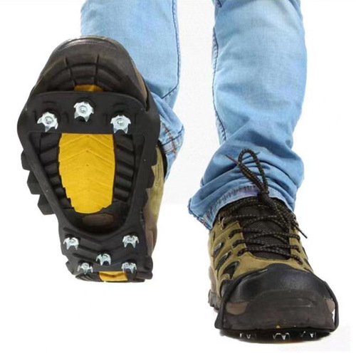 Snowproof shoe cover manufacturer 10-tooth 8-tooth silicone ice claws outdoor nails simple mountain climbing shoe ice grip