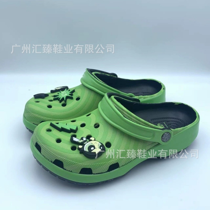 2025 nuevo monstruo Shrek padre-hijo conjunto agujero zapatos de playa tarjeta ventilada moda zapatillas transpirables