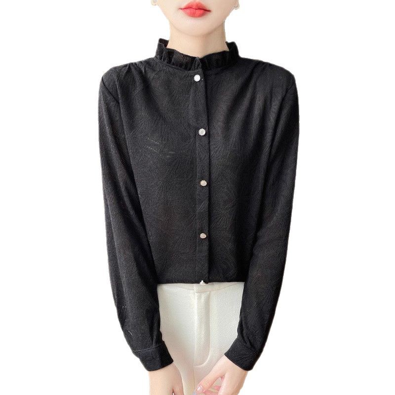 Autumn lace woolen knitted base shirt
