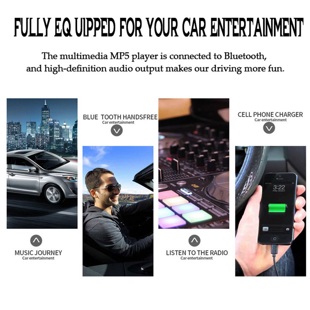 24V Single-DIN Car DVD/CD Player Bluetooth Hands-Free MP3 Stereo FM Radio 5266