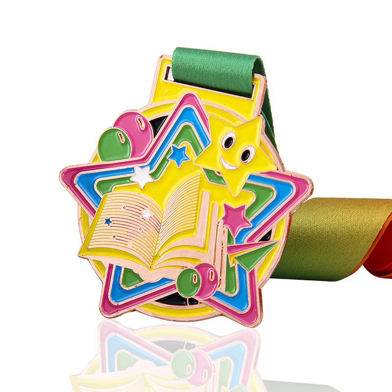 Medalla de oro deportiva bebé oro y plata medalla lista mayorista venta al por mayor descuento juegos infantiles de lectura competencia recompensa