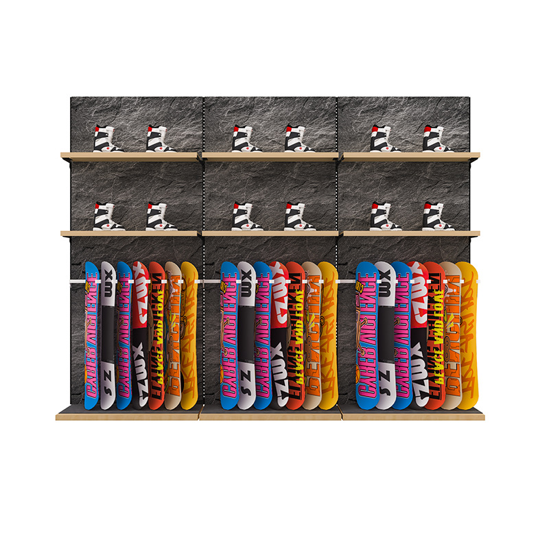 Estantes de exhibición de ropa de esquí de nieve de pared de ropa deportiva de ropa de piso de exhibición de tiendas de ropa de hombre