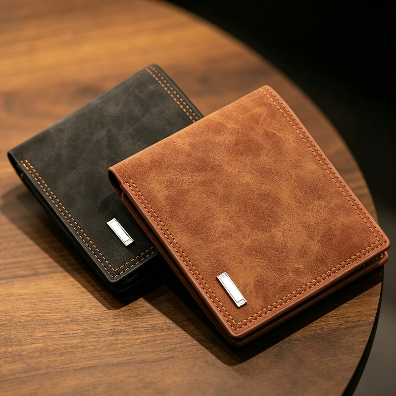 Men's Wallet Business Casual Short Leather Wallet Card Holder Multifunctional Fashionable Leather Cross-Border Wholesale Coin Purse Men's Wallet Business Casual Short Leather Wallet Card Holder Multifunctional Fashionable Leather Cross-Border Wholesale Coin Purse