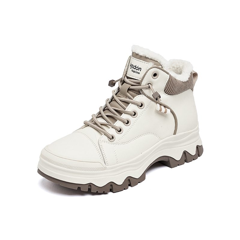 Augu león para escalar zapatos de terciopelo para mujeres 2025 nuevos zapatos de algodón casuales de invierno al aire libre