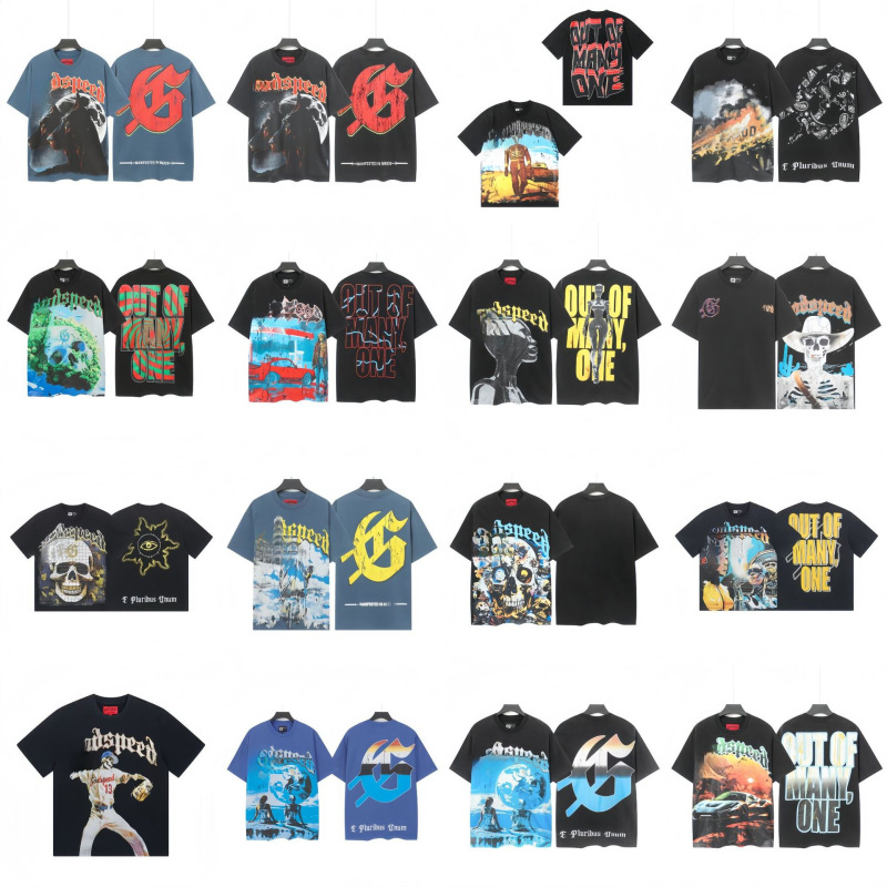 25ss アメリカのトレンディなブランド GOD ロックバンド ヒップホップ レタープリント 半袖 高品質 コットン Tシャツ カップル同スタイル|undefined