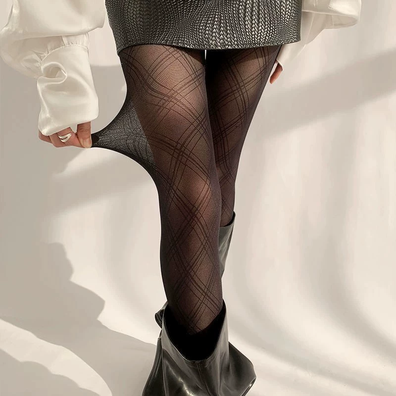 Black autumn tights, base thin fishing net