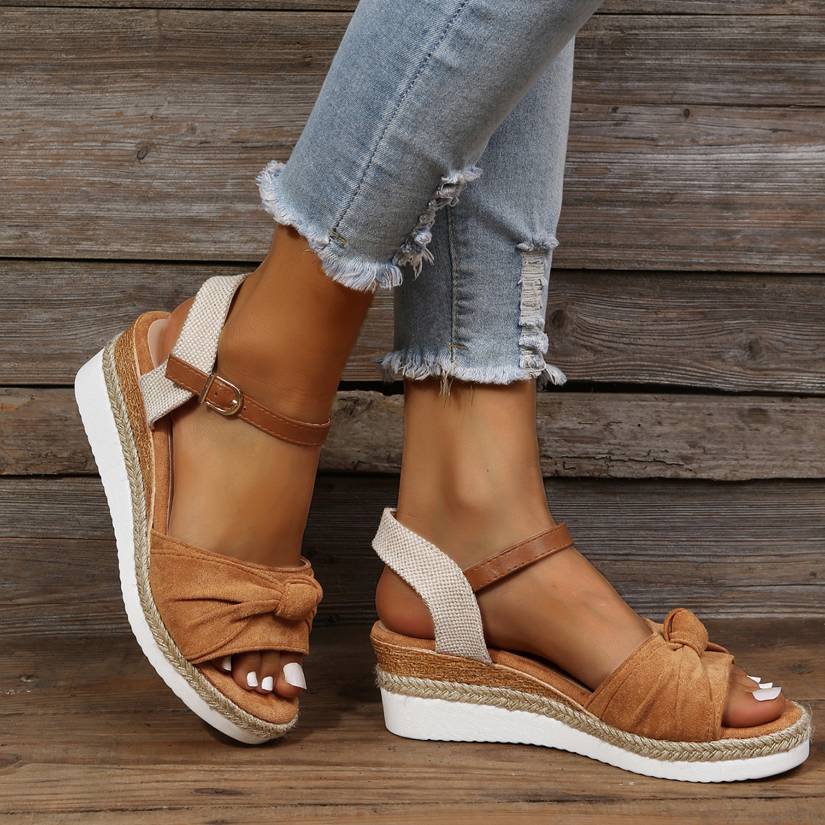 Title 26, Kadınlar için Balık Ağzı Tasarımlı Kenevir Hala...