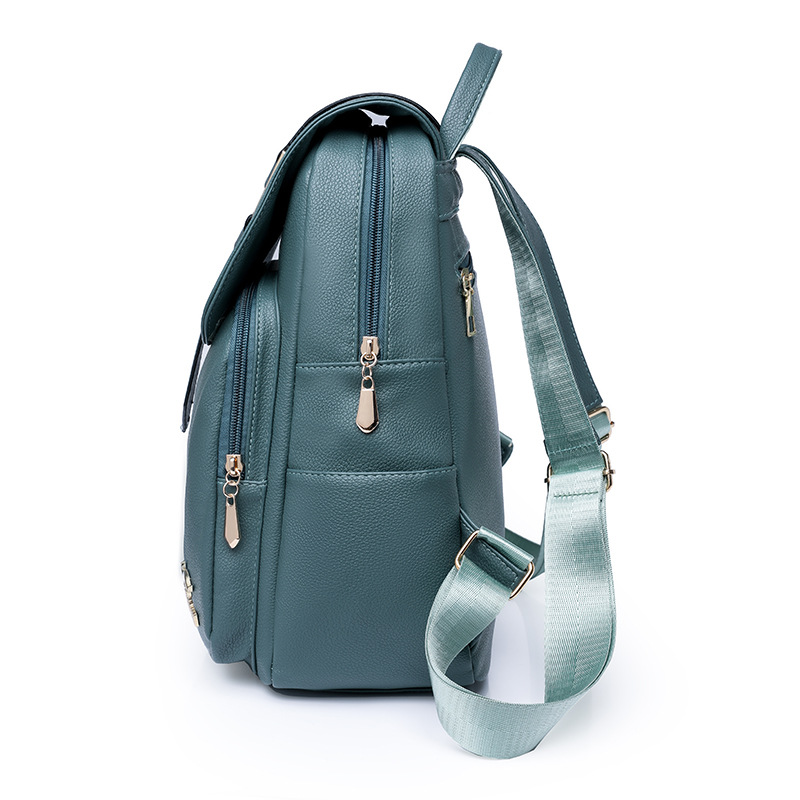 Spot wholesale 2023 nueva mochila casual de cuero suave para mujer, mochila de viaje antirrobo de alto valor de moda, mochila escolar