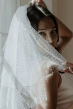 婚庆头纱新娘结婚摄影造型纱硬网点点写真拍照礼仪活动双层蓬蓬纱