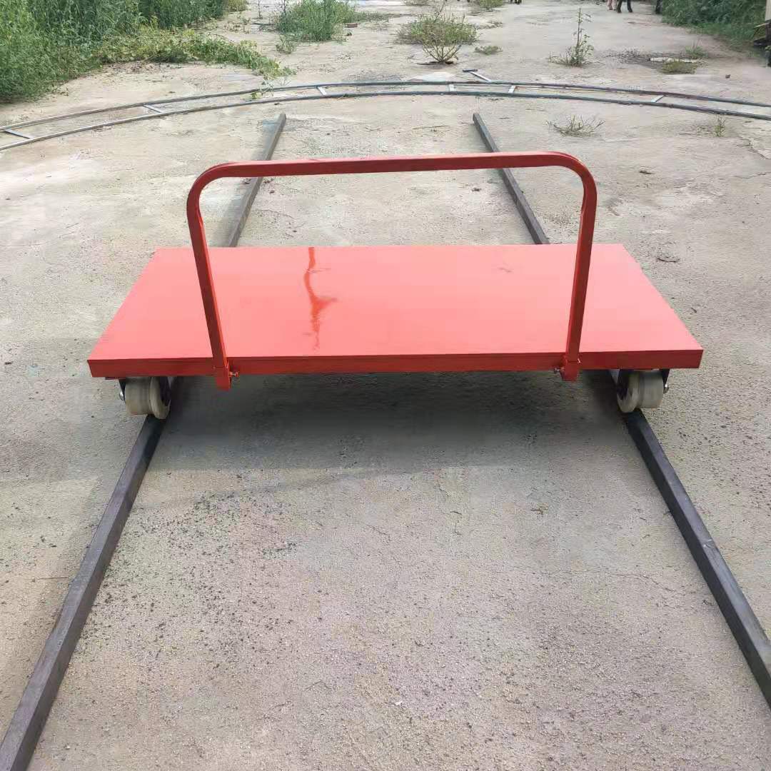 新品出售铁路轨道手推式物料输送工具车 轻型钢轨运输平板小车