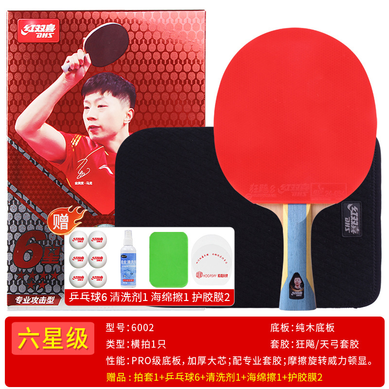 H6002 가로 라켓/브래킷(라켓 커버 + 볼 6개 + 세정제 + 스펀지 와이프 + 보호 필름 2개 포함)