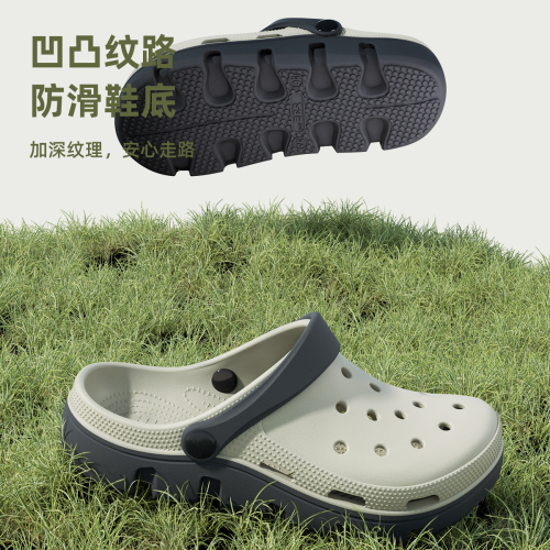 Lidani Hole Shoes Men's Summer Outdoor 2025 New Style Anti-Slip EVA Sandals Toe Slippers Men 