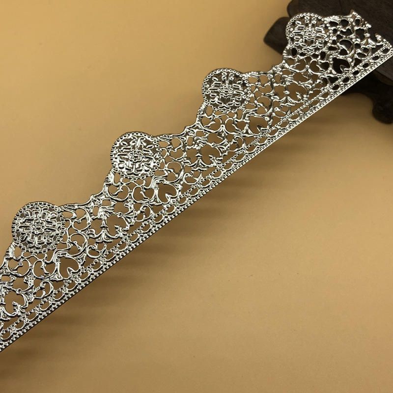 Diy estilo antiguo Qi Rong accesorios para el cabello que preservan el color novia Xiuhe Phoenix corona de encaje de hierro