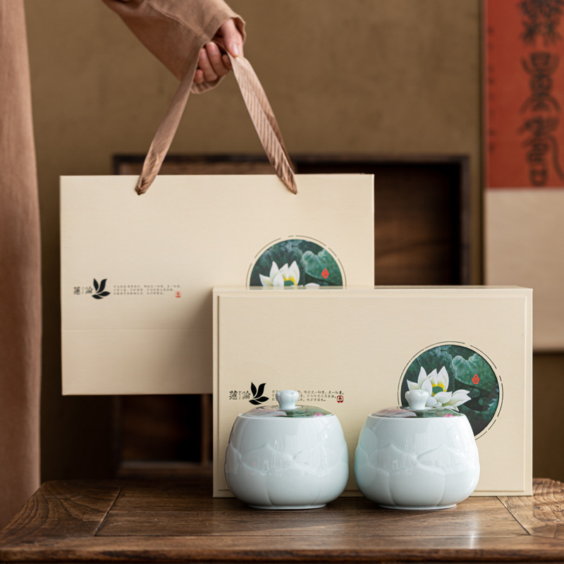 New gift tea can, tea gift box, white tea, black tea, green tea, half catty, Jin Junmei Silver Needle tea packaging box