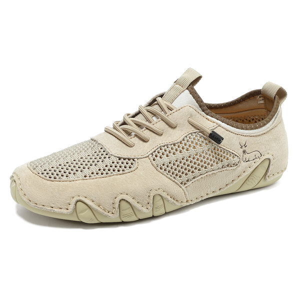 Giày thể thao unisex cỡ lớn thoáng khí lưới mùa hè, đế bằng — Z8808 kaki, Z8808 màu hồng, Z8808 màu nâu, Z8808 màu xám