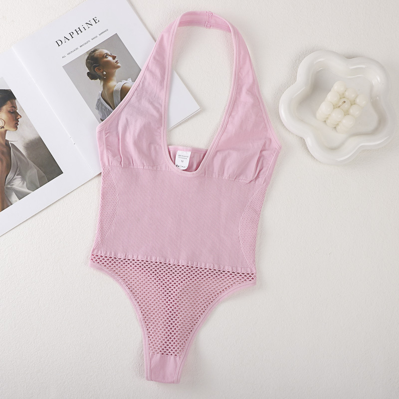 Faja Moldeadora de Cuello Halter Nailon Moldea el cuerpo, Sin costuras, Levanta glúteos, Control de abdomen