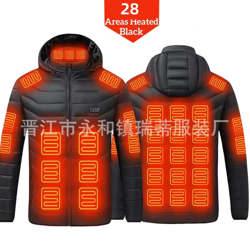 Chaqueta Térmica Acolchada de 4 Controles de Poliéster para Mantenerse Caliente en Invierno