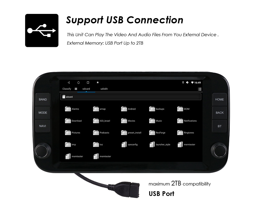9inch Suitable for 2013-2024 Fiat Panda Android Large-Screen Gps Car Navigation and Central Control All-In-One Device