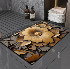 美拉德風硅藻泥地墊浴室門口防滑腳墊衛生間速干門墊子跨境地墊