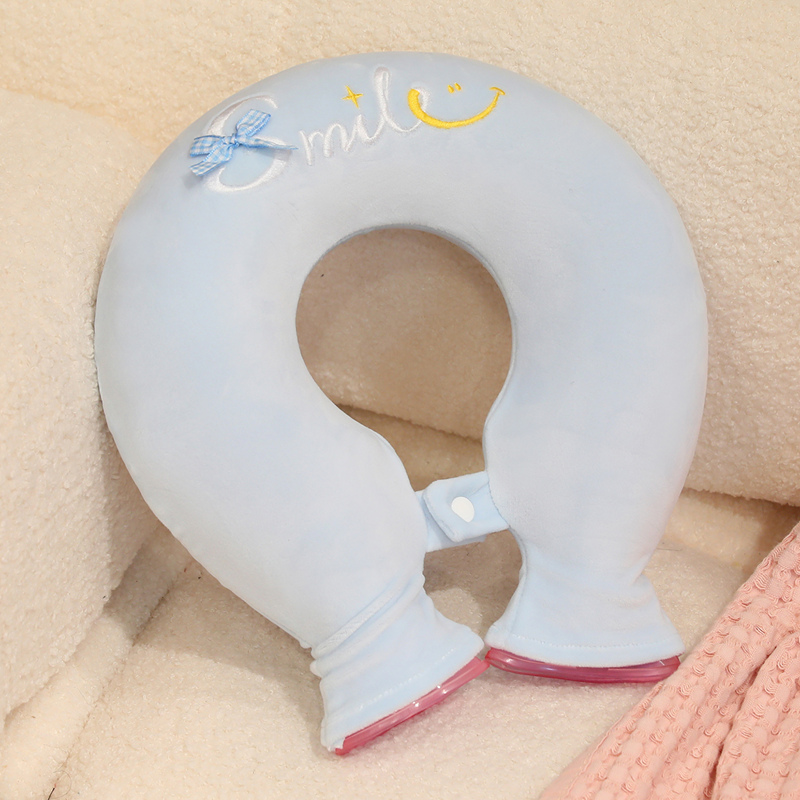 Bolsa de agua caliente, almohada en forma de U, compresa en caliente, columna cervical, inyección de agua, hombro y cuello, espesar el cuello, almohada de cuello, almohada de cuello, almohada de almuerzo para dormir