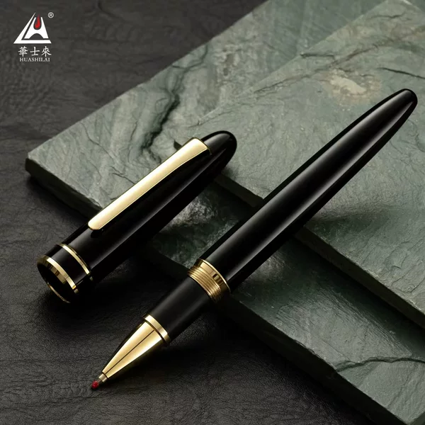 Metal torpedo-style 52G heavy-weight, all-copper, lacquered ballpoint pen, suitable for business advertising and as a gift; laser engraving for logos