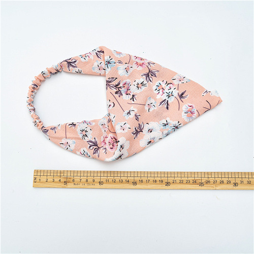 Headband, broken floral triangle headscarf, round headband, versatile large intestine elastic band, hair rope, wholesale cross-border headband for women