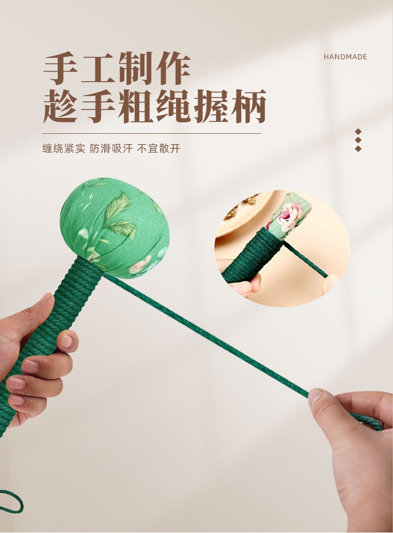 Mugwort Wellness Hammer Ai Cao Hammer DIY Kit for Meridian Tapping Massage 26cm Gift Box in use