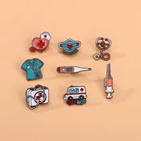 Оригинальный дизайн медицинских принадлежностей Серии Мультфильм брошь скорая помощь шприц стетоскоп значок медицинской коробки