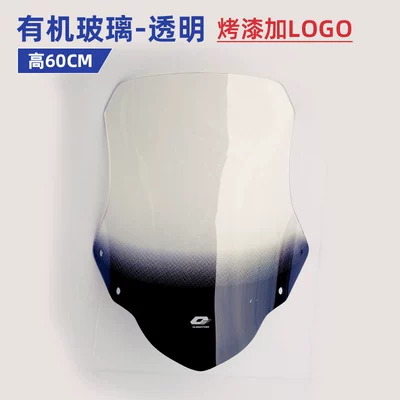 Motorcycle Hong 250 Windshield Motorcycle front windshield - qianjianghong-250-plexiglass-windshield-height-60-thickness-40-transparent-baking-paint-plus-logo