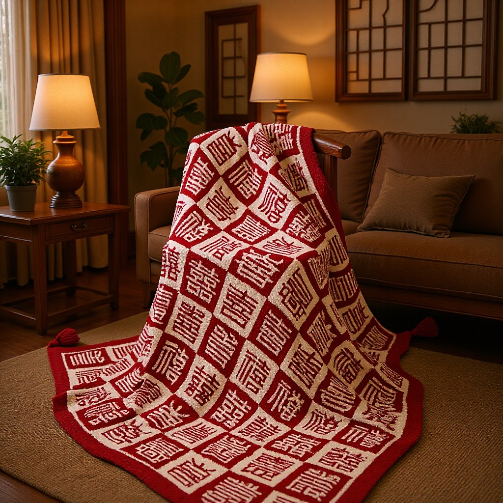 Forbidden City Tb Bixi Blanket Half Velvet Birthday New Year Wedding Engagement Gift for Bride and Newlyweds Practical