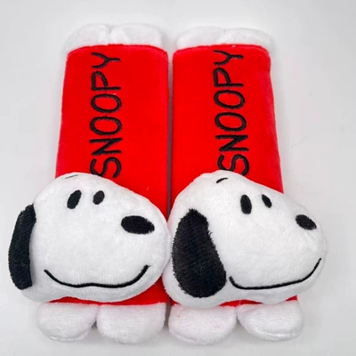New Cute Car Seatbelt Shoulder Pad Cartoon 3D Plush Doll Head Protective Cover Seatbelt Shoulder Pad (Seat belt shoulder pad) - snoopy-207cm