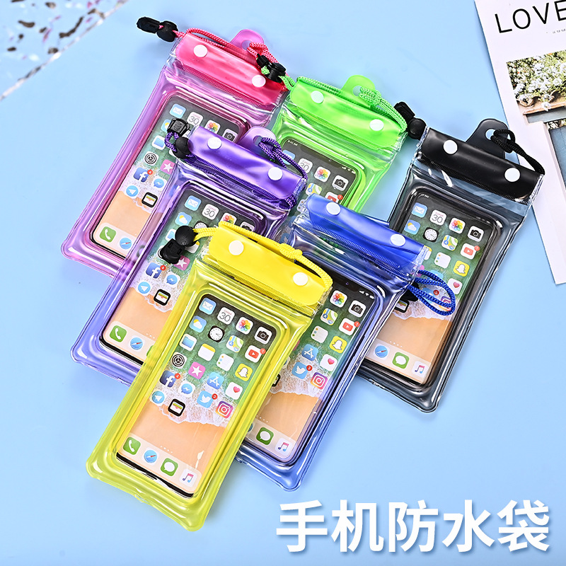 手机防水袋可触屏雨天外卖骑手防水袋水上乐园漂流有用挂脖防