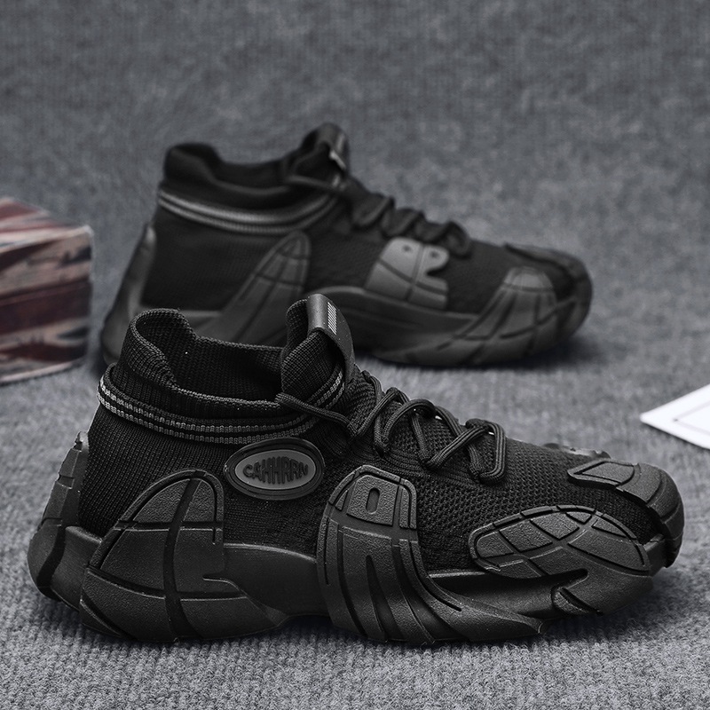 Zapatos de hombre zapatos de estudiantes primavera 2025 nuevos zapatos de malla transpirables casuales de moda deportiva para hombres con suela gruesa