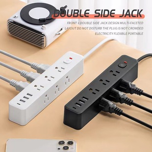 US standard usb porous PD fast charging wiring board Amazon new with bilateral side socket row plug extension wiring board