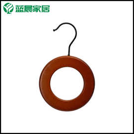 实木环形围巾收纳架丝巾挂服装店家居收纳木圈领带挂榉木圆环挂架