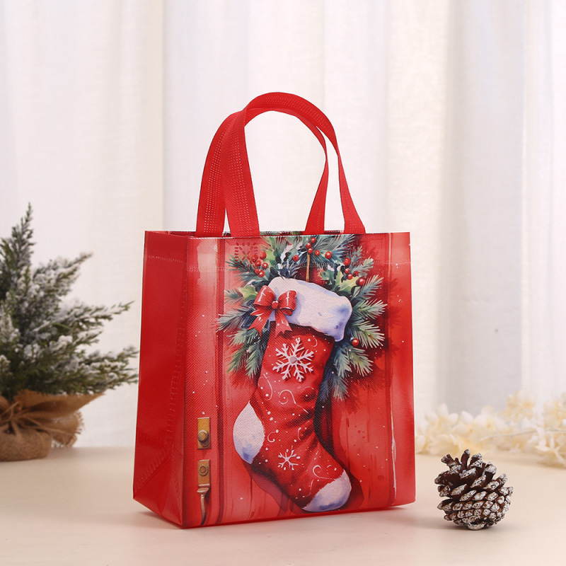 防水テイクアウトバッグクリスマス不織布バッグ卸売キャンディーショッピングバッグハンドバッグパーティーギフトバッグ|undefined