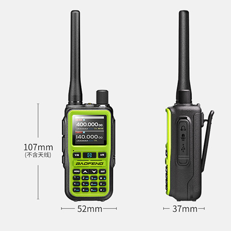 Baofeng UV5Rmini intercomunicador de un botón para la frecuencia AM aviación de banda completa de mano autoconducción al aire libre tipo-C carga