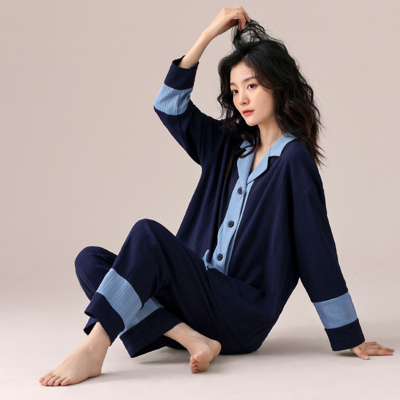 Pajamas for Women Spring and Autum Pure Cotton Long-Sleeved 2025 New Soft Cotton Casual Home Wear Women's High-End Suit Pajamas for Women Spring and Autum Pure Cotton Long-Sleeved 2025 New Soft Cotton Casual Home Wear Women's High-End Suit