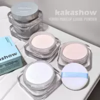 Мягкая пудра для фиксации макияжа kakashow Feather (с пудреницей) Натуральная водостойкая, устойчивая к поту и контролирующая жирность пудра для фиксации макияжа, которую нелегко снять с макияжа