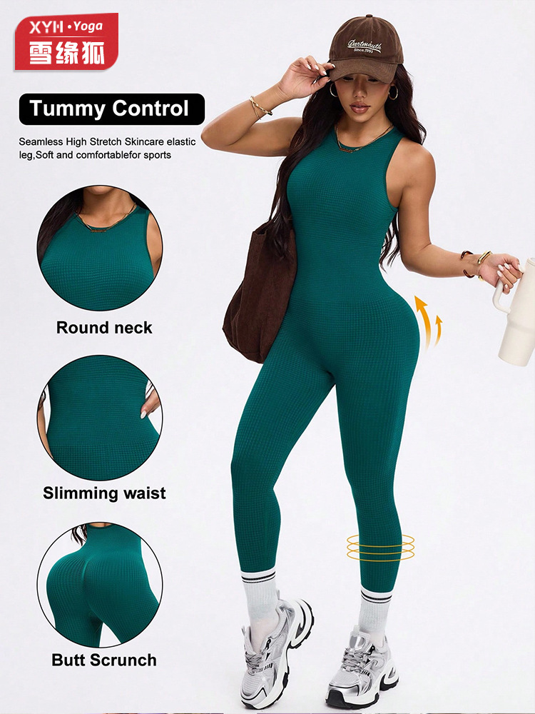 Europa y los Estados Unidos sin costuras unidad deportiva yoga mujer hueco espalda abdominal cerrado mel hump fitness panty