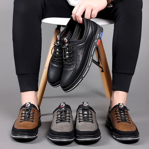 2024 New Handmade Casual Men's Shoes, Versatile Fashionable Leather Shoes, Men's Trendy Set of Foot Driving Shoes, Wholesale Dropshipping
