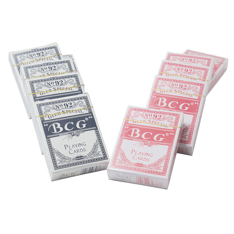 Bulk BCG Little Bee Full Back Wide Brand Playing Cards Red Back Blue Back Poker Deck 54 Cards Foreign Trade Playing Card Manufacturer
