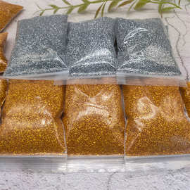 染色玻璃砂电镀金色银色 DIY装饰工艺品烤漆玻璃砂彩色玻璃砂