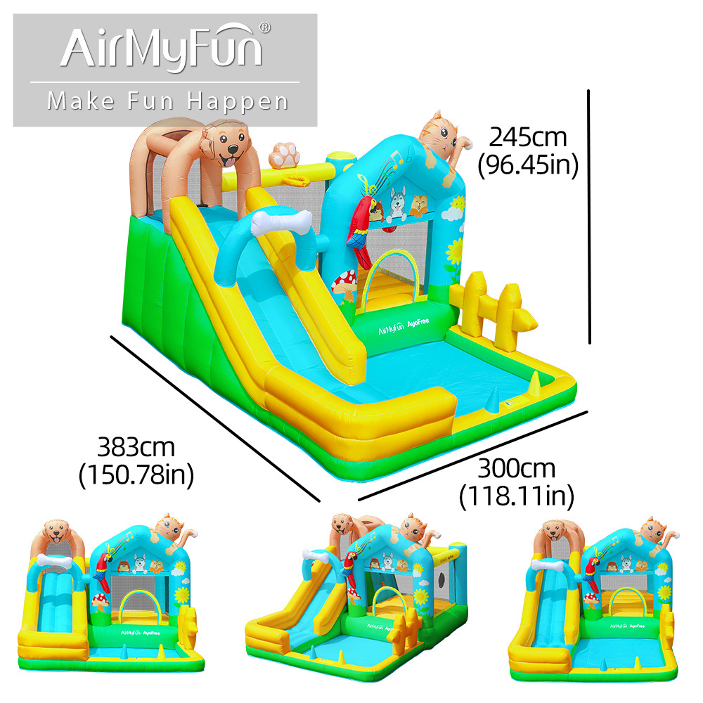 AMF | Castillo inflable para niños pequeño hogar tobogán inflable trampolín parque infantil fiesta interior castillo trampolín