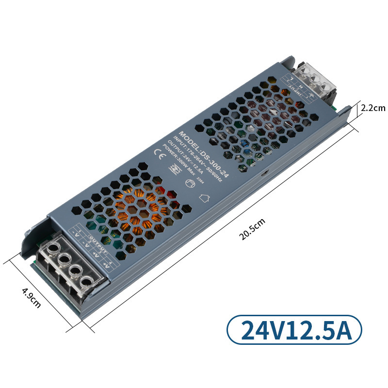 工業超薄型12v黒金剛ライトボックス電源24vリニア照明ledライトストリップ変圧器スイッチング電源|undefined