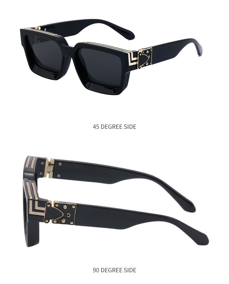 58g Weight Full Frame Glasses Structure Sunglasses Classification PC, UV400 Protection Lens Material Square Glasses Style Outdoor, Travel, Fishing Occasion Solid Color Pattern All Seasons Season Women's Gender Retro Style Retro Solid Color PC UV400 Protection Square Full Frame Women's Sunglasses 10