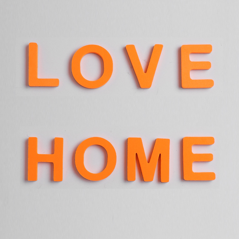 Personajes de dibujos animados pareja de acrílico adsorción pegatinas de refrigerador EVA alfanuméricos pegatinas de refrigerador DIY pegatinas magnéticas decoración