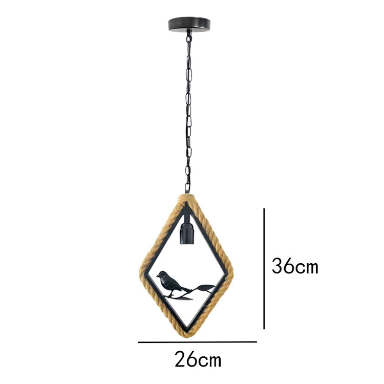 Nuevo candelabro de pájaro de hierro forjado de cuerda de cáñamo chino sala de estar comedor salón de té tatami zen candelabro de pájaro de cuerda de cáñamo